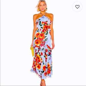 Misa Los Angeles Dallin Dress in blue floral